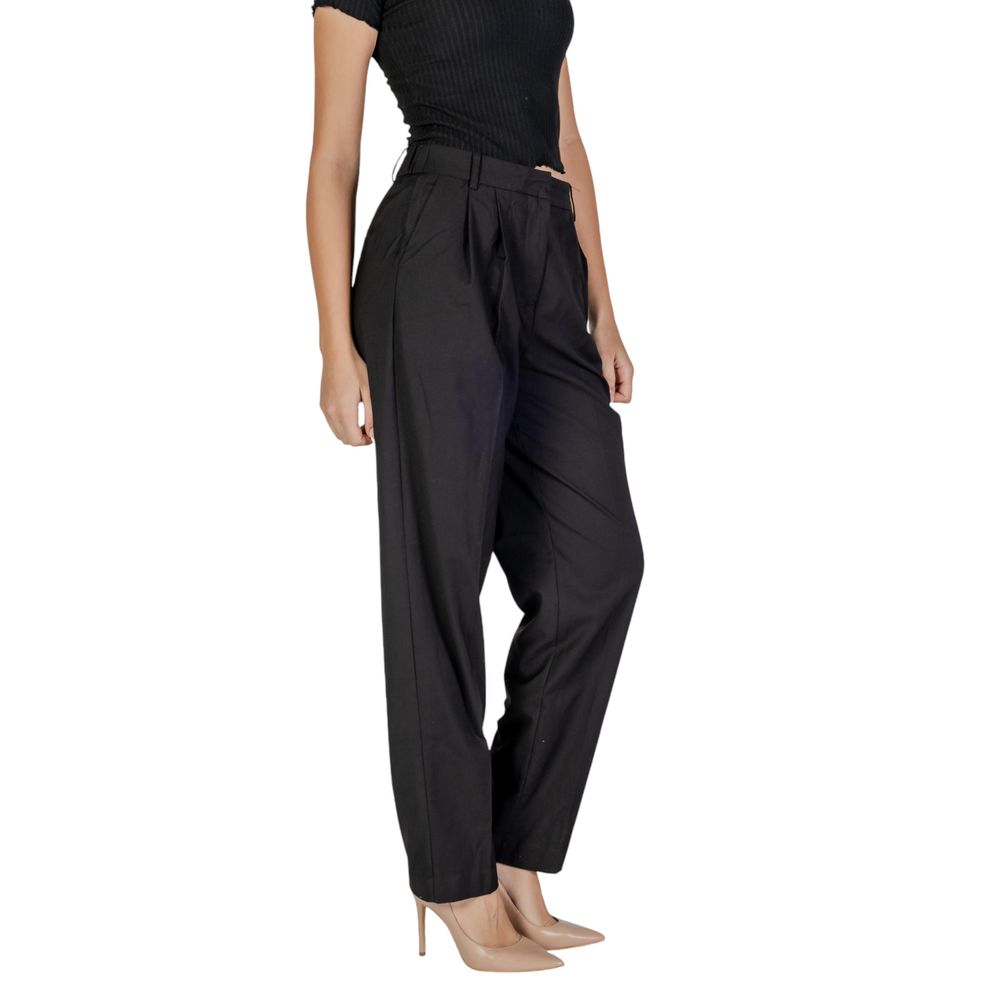 Vila Clothes Black Polyester Jeans & Pant