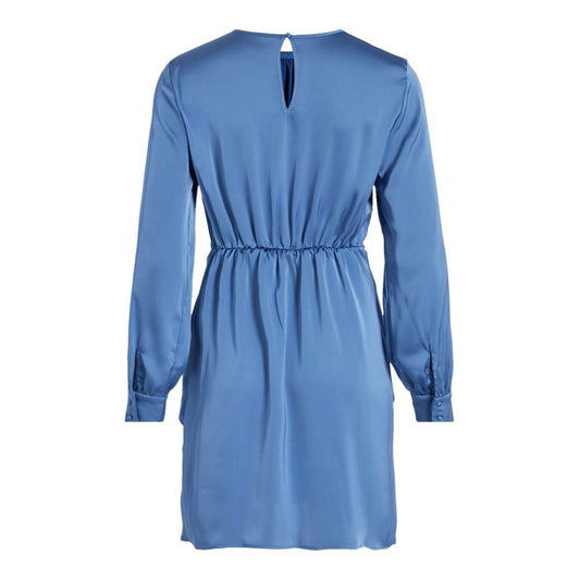 Vila Clothes Blue Polyester Polyester Dress