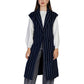 ICHI Blue Polyester Sleveless Jacket
