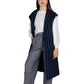 ICHI Blue Polyester Sleveless Jacket