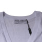 Dolce & Gabbana White Logo Cotton Vneck Short Sleeve T-shirt