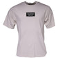 Dolce & Gabbana Beige Logo Cotton Blend Crew Neck T-shirt