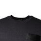 Dolce & Gabbana Gray Logo Patch Cotton Crew Neck T-shirt
