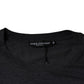 Dolce & Gabbana Gray Logo Patch Cotton Crew Neck T-shirt