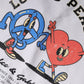 Dolce & Gabbana White Love & Peace Cotton Round Neck T-shirt