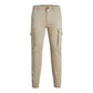 Jack Jones Beige Cotton Jeans & Pant