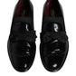 Dolce & Gabbana Black Leather Loafers Men Formal Dress Shoes