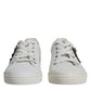 Dolce & Gabbana White London Heart Low Top Sneakers Shoes