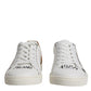 Dolce & Gabbana White Brown London Low Top Men Sneakers Shoes