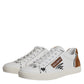 Dolce & Gabbana White Brown London Low Top Men Sneakers Shoes