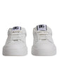 Dolce & Gabbana White Miami Leather Low Top Sneakers Shoes