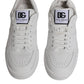 Dolce & Gabbana White Miami Leather Low Top Sneakers Shoes