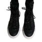 Dolce & Gabbana Black Nylon Galileo High Top Sneakers Shoes