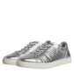 Dolce & Gabbana Silver London Low Top Leather Sneakers Shoes