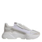 Dolce & Gabbana White Leather Daymaster Low Top Sneakers Shoes