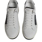 Dolce & Gabbana White Leather Low Top Men Sneakers Shoes