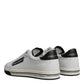 Dolce & Gabbana White Leather Low Top Men Sneakers Shoes