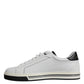 Dolce & Gabbana White Leather Low Top Men Sneakers Shoes