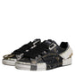 Dolce & Gabbana Black White Portofino Low Top Sneakers Shoes