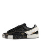 Dolce & Gabbana Black White Portofino Low Top Sneakers Shoes