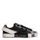 Dolce & Gabbana Black White Portofino Low Top Sneakers Shoes