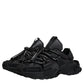 Dolce & Gabbana Black Low Top Space Lace Up Sneakers Shoes