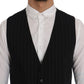 Dolce & Gabbana Elegant Striped Vest Waistcoat