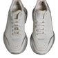 Dolce & Gabbana White Silver Daymaster Low Top Sneakers Shoes