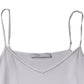 Fabiana Filippi White Spaghetti Strap Sleeveless Tank Top