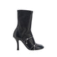 Burberry Peep Heeled Ankle Boots