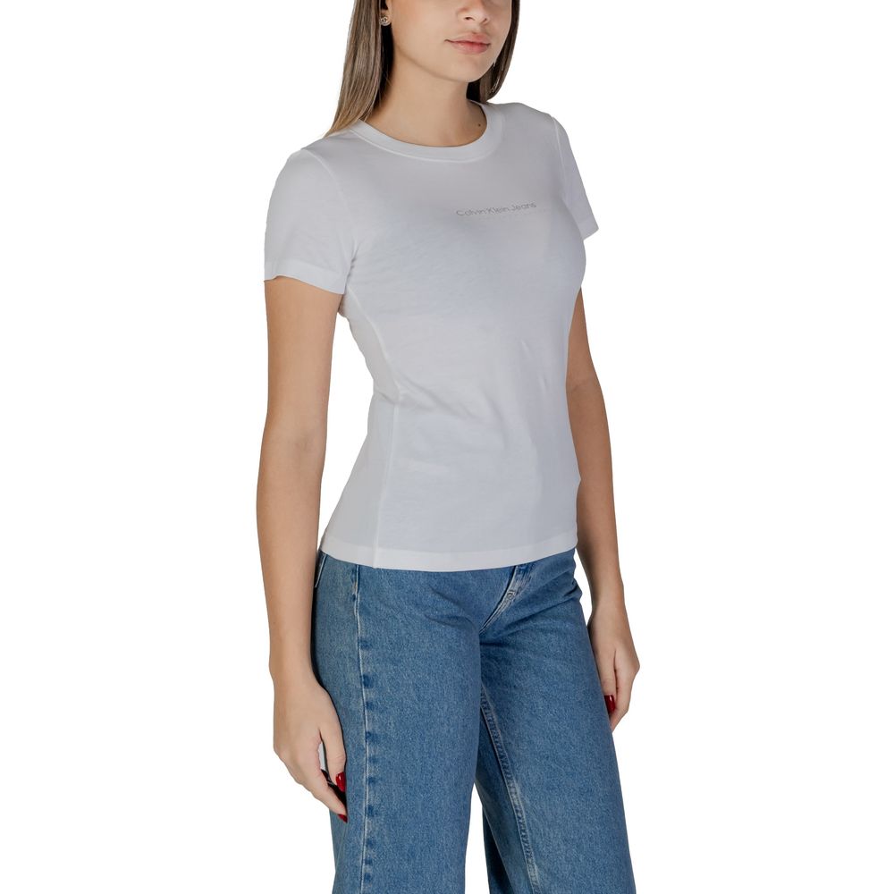 Calvin Klein Jeans White Cotton Tops & T-Shirt