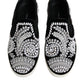 Dolce & Gabbana Black Embellished London Men Slip On Shoes