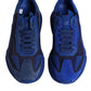 Dolce & Gabbana Blue Leather Daymaster Low Top Sneakers Shoes