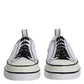 Dolce & Gabbana White Logo Canvas Low Top Men Sneakers Shoes