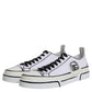 Dolce & Gabbana White Logo Canvas Low Top Men Sneakers Shoes