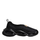 Dolce & Gabbana Black Slip On Wave Low Top Men Sneakers Shoes