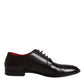 Dolce & Gabbana Black Calfskin Leather Derby Men Dress Shoes