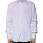 Dolce & Gabbana White Cotton Long Sleeve GOLD Dress Shirt