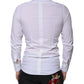 Dolce & Gabbana White Cotton Long Sleeve GOLD Dress Shirt