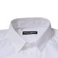 Dolce & Gabbana White Cotton Long Sleeve Formal Dress Shirt