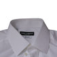 Dolce & Gabbana White Cotton Slim Fit Men GOLD Dress Shirt