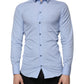 Dolce & Gabbana Light Blue Cotton Slim Fit GOLD Dress Shirt