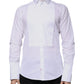 Dolce & Gabbana White Bib Cotton Poplin GOLD Men Formal Shirt
