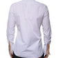 Dolce & Gabbana White Bib Cotton Poplin GOLD Men Formal Shirt