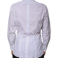 Dolce & Gabbana White Bib Cotton Poplin GOLD Men Formal Shirt