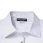 Dolce & Gabbana White Bib Cotton Poplin GOLD Men Formal Shirt