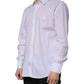 Dolce & Gabbana White Cotton Slim Fit MARTINI Dress Shirt