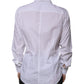 Dolce & Gabbana White Cotton Slim Fit MARTINI Dress Shirt