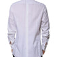 Dolce & Gabbana White Bib Cotton Poplin GOLD Formal Shirt