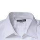 Dolce & Gabbana White Bib Cotton Poplin GOLD Formal Shirt